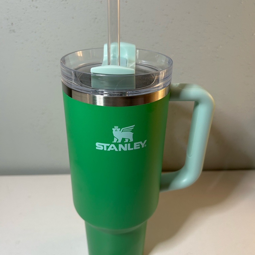 Stanley Emerald Green Travel Mug with Straw